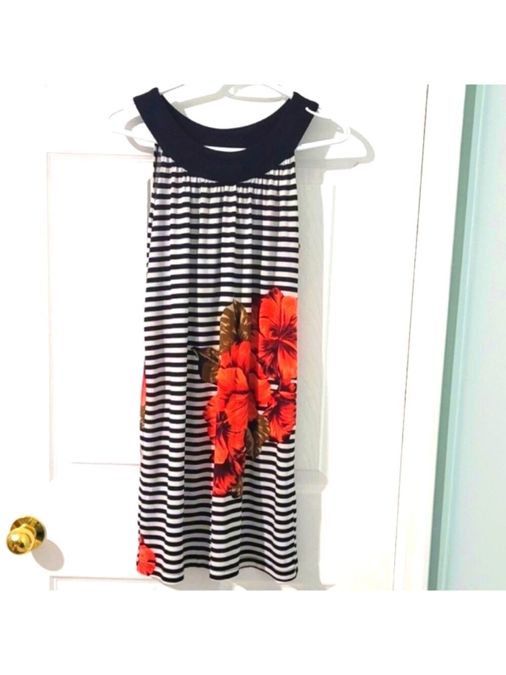 Sweet Storm Women's Striped Floral Sundress Size M